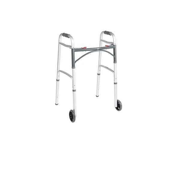 Andadera de aluminio con ruedas 5" Importada