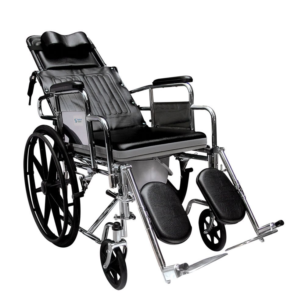 Silla de ruedas reclinable, con cómodo