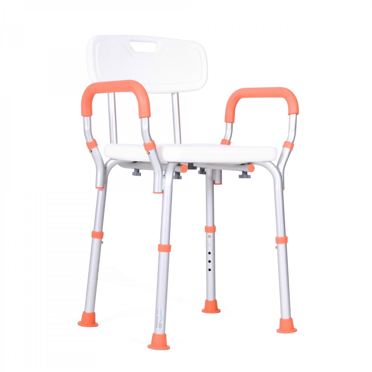 Silla naranja para ducha